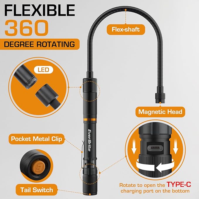 EverBrite Multi-Functional Rechargeable Work Light, Flexible LED Flashlight - Image 3