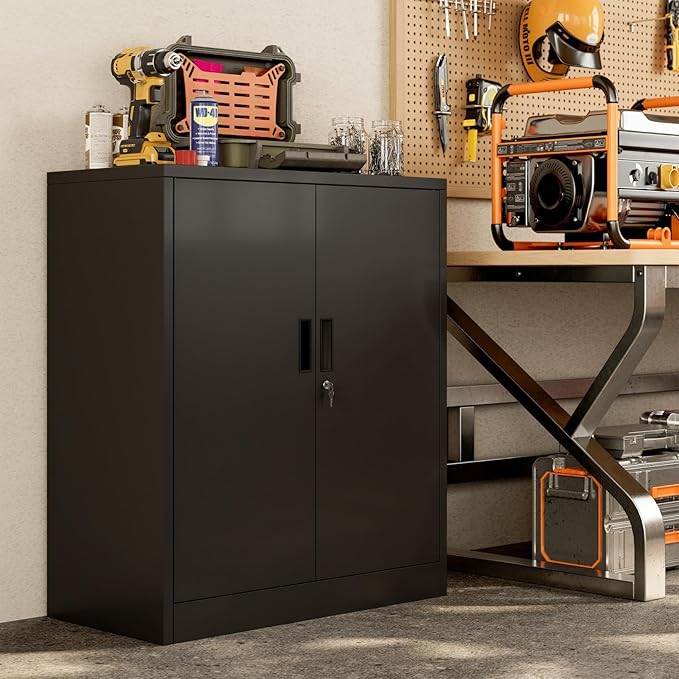 BESFUR Metal Storage Cabinet 36" H, Garage Storage Cabinet - Image 8