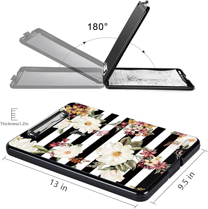 Clipboard with Storage, High Capacity Plastic Storage Clipboard with Low - Image 2
