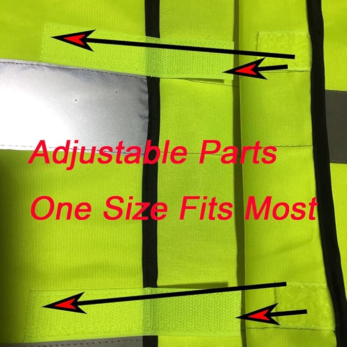 zojo High Visibility Reflective Vests, Adjustable Size, Lightweight Mesh Fabric - Image 6