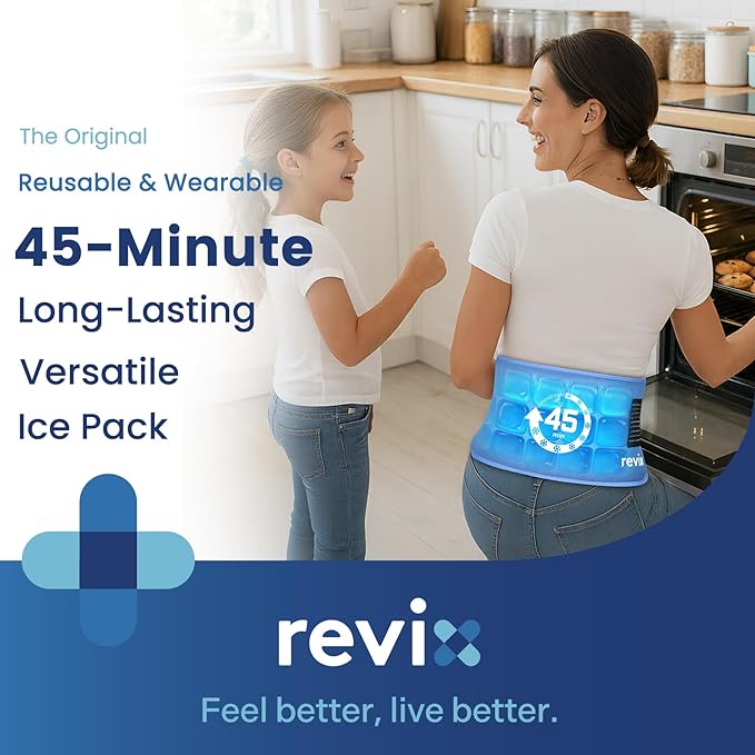 REVIX Ice Pack for Injuries Reusable, 45-Minute Long-Lasting Cold Pack for Knee - Image 2