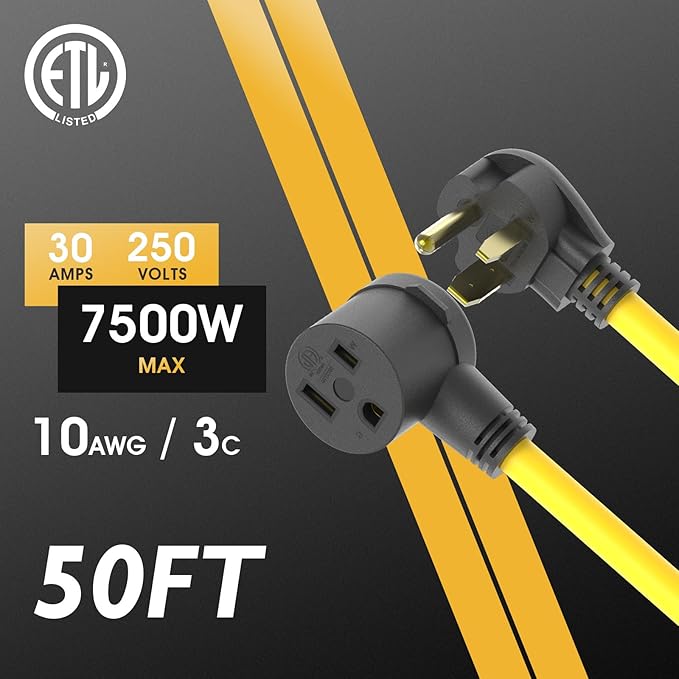 TOOLIOM 50FT Welder Extension Cord 10AWG 6-50P to 6-50R Power Extension Cord - Image 3