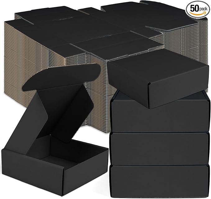 Small Shipping Boxes, 50 Pack Cardboard Box Corrugated Mailer Boxes Small by Unknown