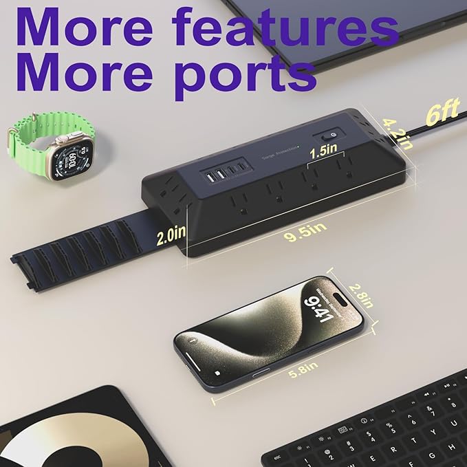 Surge Protector Power Strip - Image 6