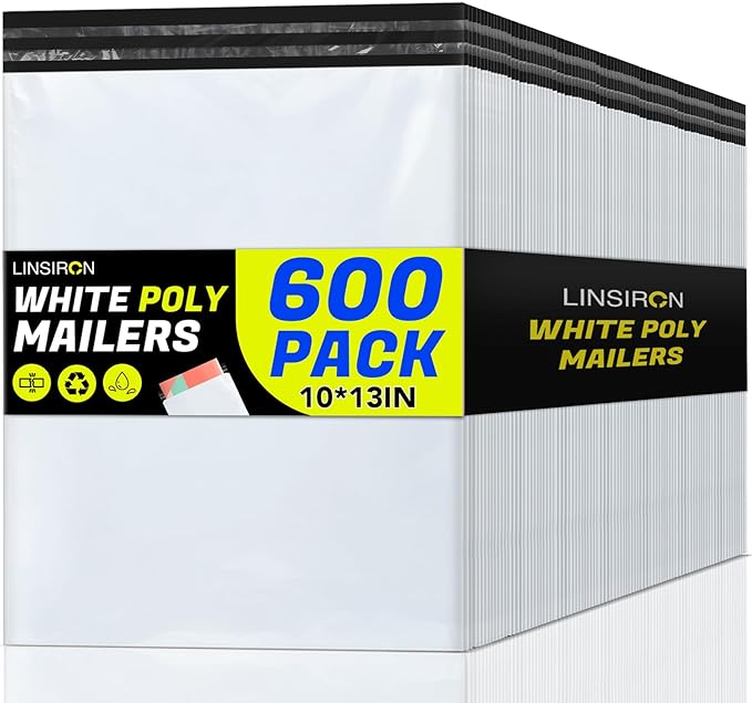 Poly Mailers Shipping Bags 10x13 inch 600 Pack Packaging Clothes Polymailers by LINSIRON