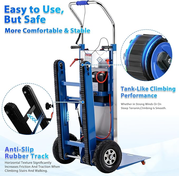Electric Stair Climbing Dolly, 1250W Electric Stair Climbing Hand Truck - Image 3