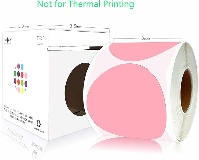 PARLAIM 3 Inch Round Color-Code Dot Stickers, 500 Color Coding Circle Labels - Image 2
