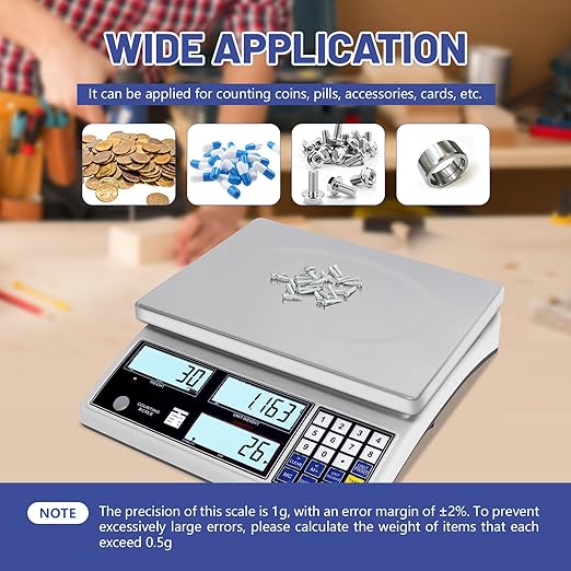 Industrial Counting Scale for Small Part, Coin Scale Built-in Battery, Digital - Image 2