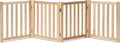 LZRS 4-Panel Wooden Free Standing Foldable Dog Gate Indoor – 24" High, Extra by LZRSPET