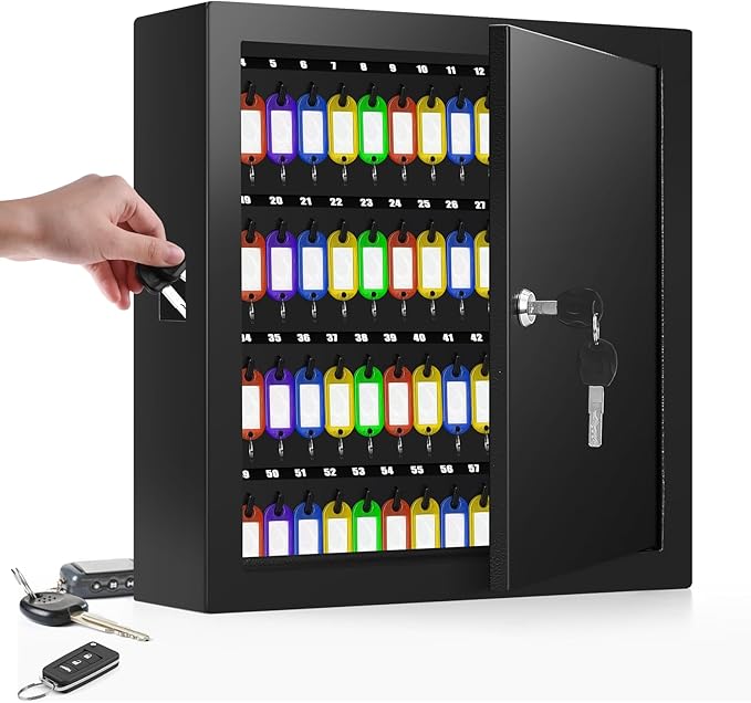 100 Keys Key Cabinet, Anti-Theft Key Lock Box by NebakneSafe
