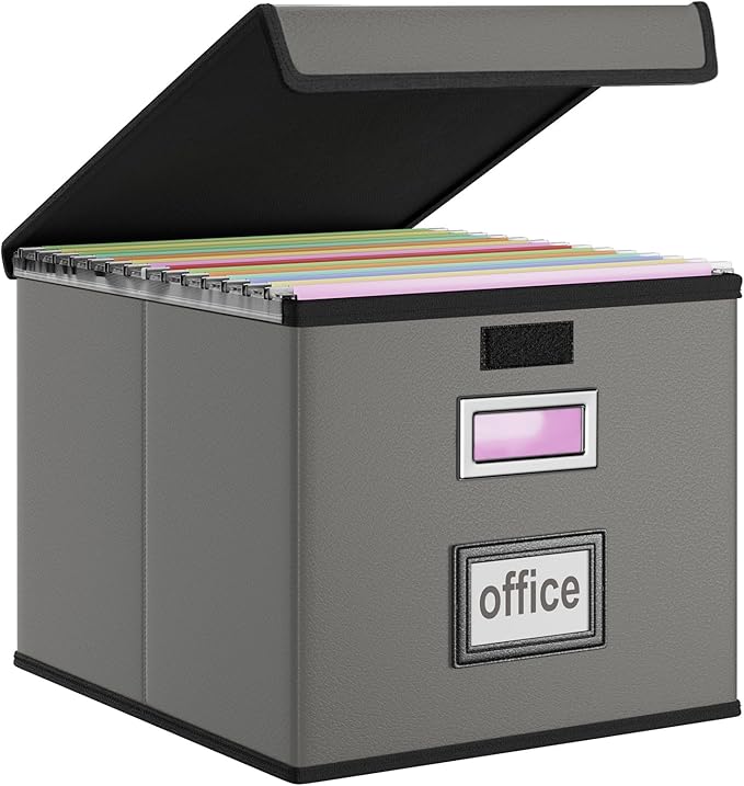 Huolewa Faux Leather File Organizer Box by Huolewa