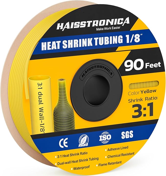 haisstronica 3:1 Heat Shrink Tubing, Shrink Ratio Adhesive Lined Marine Grade by HAISSTRONICA