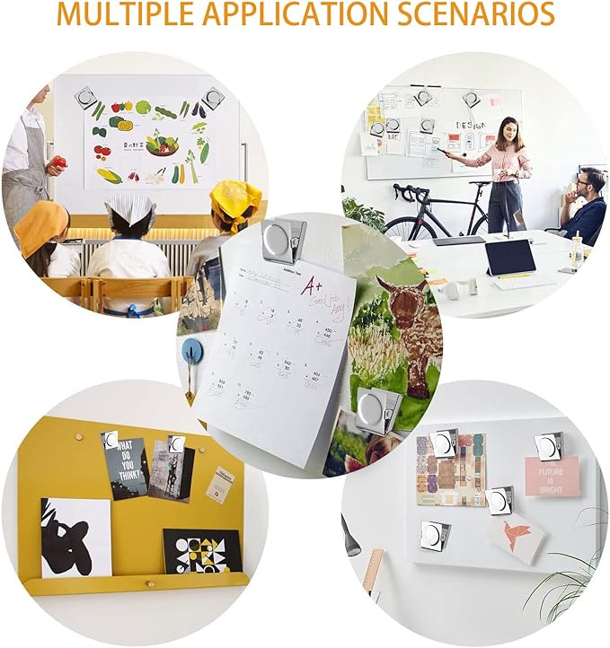 Square Strong Magnetic Clips, 1.8"-9 Pcs, 45 mm, Refrigerator Magnet Clips - Image 6
