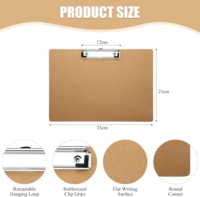 Sherr 15 Pcs Clipboard 9 x 13 Inch Large Landscape Clipboards - Image 2