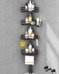 SEIRIONE Corner Shower Caddy Tension Pole, Quick Setup, Rust-Free Bathroom by SEIRIONE