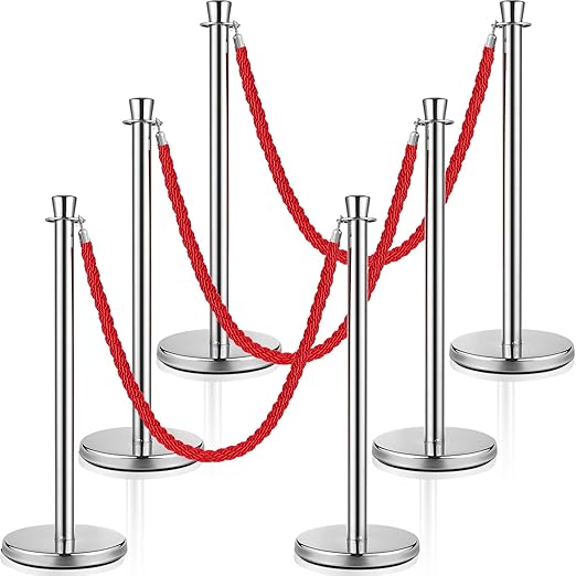 Wesiti 6 Pcs Silver Stainless Steel Stanchion Post by Unteilti