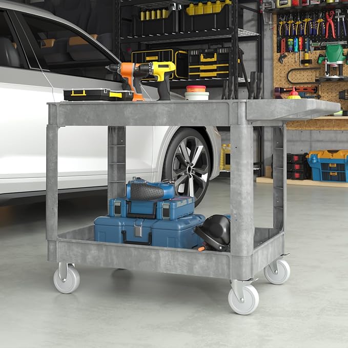 Heavy Service Utility Cart on Wheels, Tool Cart on Wheels, Service Cart - Image 2