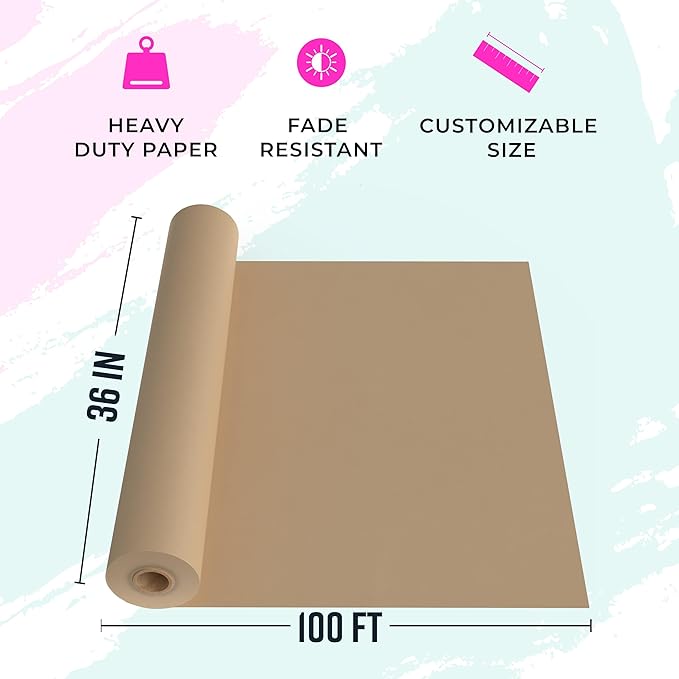 Large Brown Kraft Paper Roll - Image 3