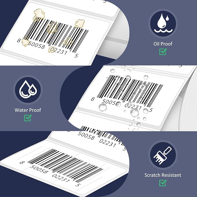 L LIKED 2.25" x 1.25" Direct Thermal Labels, Permanent Adhesive Barcode Address - Image 5