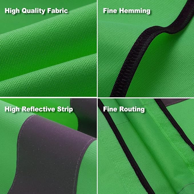 BeautyWill Custom Safety Vest Logo Class 2 High Visibility Reflevtive Vest - Image 3