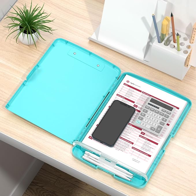 Rimilak Plastic Clipboard with Storage, 8.5 x 11 High Capacity Folio Nursing - Image 7