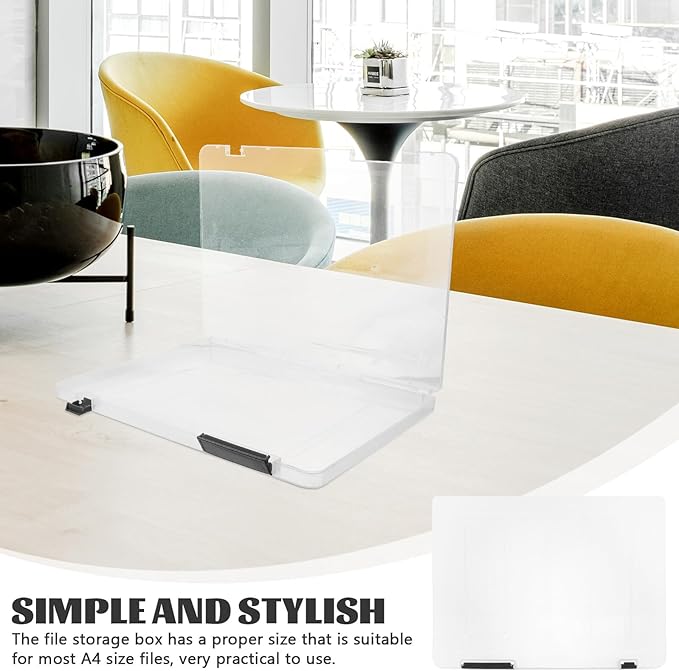 Portable Plastic File Storage Box Organizer Project Case - Image 7