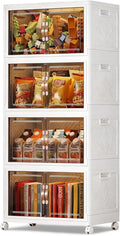 Collapsible Storage Bins with Lids&Wheels-252QT Stackable Plastic Containers by Unknown