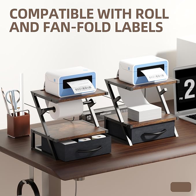 Label Holder for Rolls and Fan-Fold Labels, Shipping Thermal Label Holder - Image 3