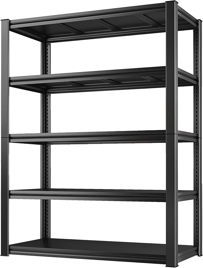 Raybee Garage Shelving 2000LBS Storage Shelves Adjustable Metal Shelves 5 Tier - Image 9