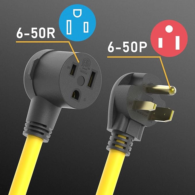 TOOLIOM 50FT Welder Extension Cord 10AWG 6-50P to 6-50R Power Extension Cord - Image 4