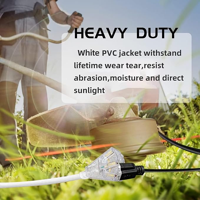 3-Outlets Indoor Outdoor Extension Cord Weatherproof - Image 5