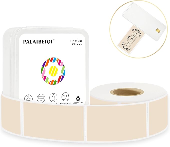 1x2 inch Blank Removable Freezer Labels Printable Rectangle Stickers 500PCS by Palaibeiqi