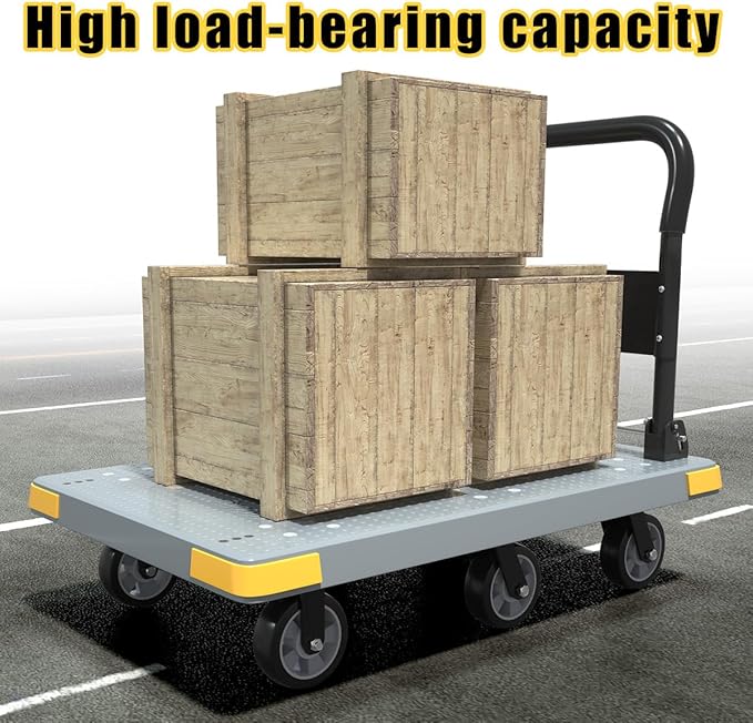 WUD Push Cart, Folding Mobile Platform Trolley, Thickened and Reinforced - Image 6