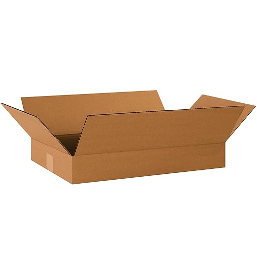 TAPE LOGIC 20 x 12 x 3 Corrugated Cardboard Boxes, Flat 20"L x 12"W x 3"H by TapeLogic