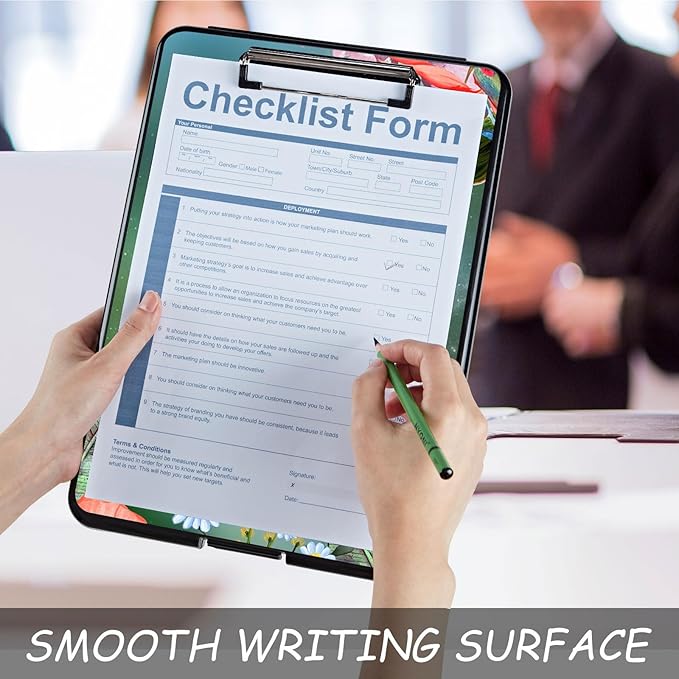 Clipboard with Storage, High Capacity Plastic Storage Clipboard with Low - Image 5