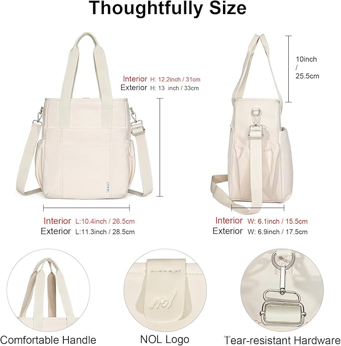 NOL Insulated Lunch Bag for Women, Large Spacious Lunch Tote Bag - Image 2