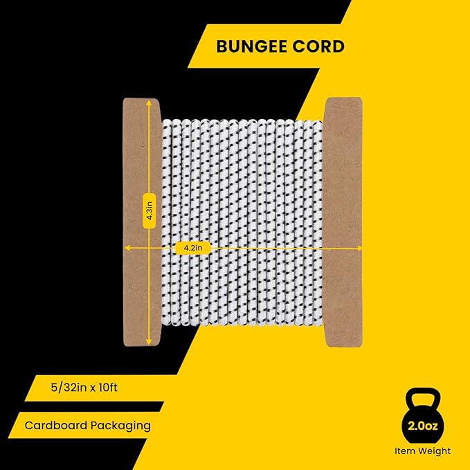 Bungee Cord Elastic Shock Cord 5/32" x 10' Bungee Rope - Image 2