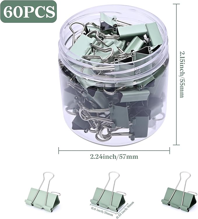 Temiary Aesthetic Binder Clips, Binding Paperwork Clamps - Image 2