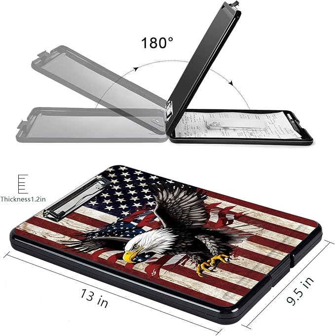 Clipboard with Storage, High Capacity Plastic Storage Clipboard with Pen Holder - Image 2