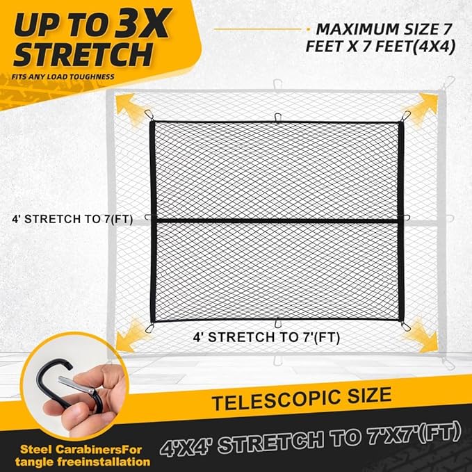 Heavy Duty Cargo Net for Pickup Truck Bed - Image 2