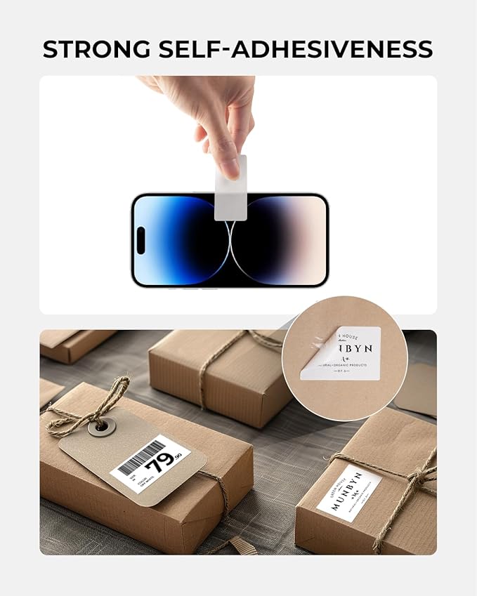 MUNBYN 2x1In Thermal Sticker Labels, Address Barcode Self-Adhesive Label Paper - Image 4