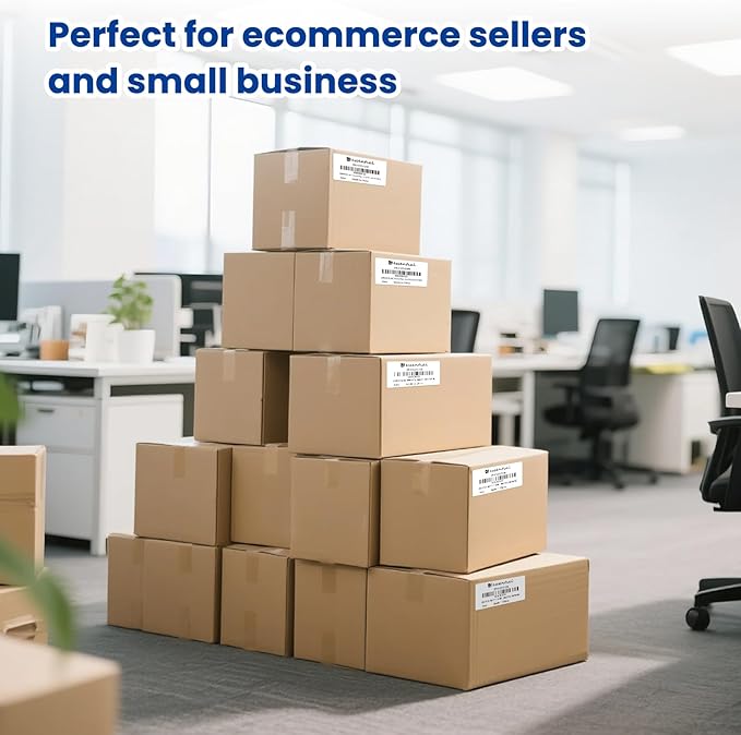 4"X2" Direct Thermal Barcode Labels, Shipping Labels, 750 Tags of Roll - Image 6