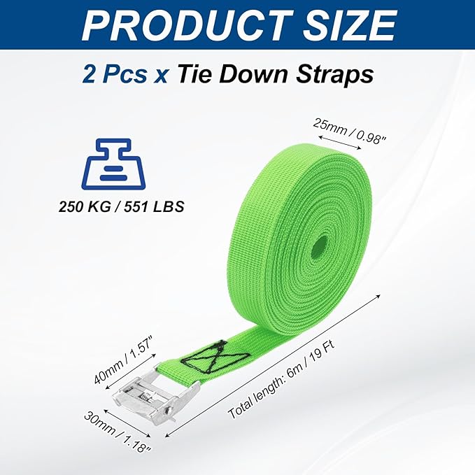 PATIKIL Lashing Straps 1" x 20 Ft - Image 2