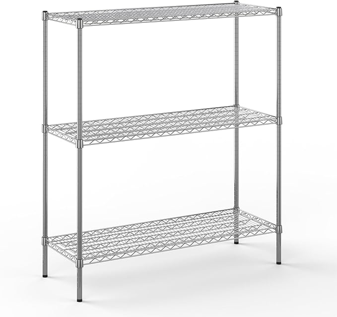 18" Deep x 48" Wide x 54" Height Wire Shelving Kit | 3-Tier | NSF Commercial by Regal+Altair