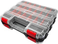 Double Side Tool Box Organizer, Hardware Storage Box, Portable Small Parts by Easily