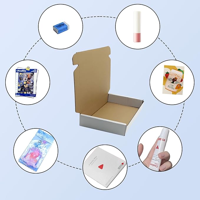 8x4x1 inch Small White Shipping Boxes 50 Pack, Corrugated Cardboard Mailer - Image 7