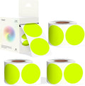 2 - Inch Round Fluorescent Yellow Color - Coding Stickers, 4 Rolls, Organizing by WANSTE