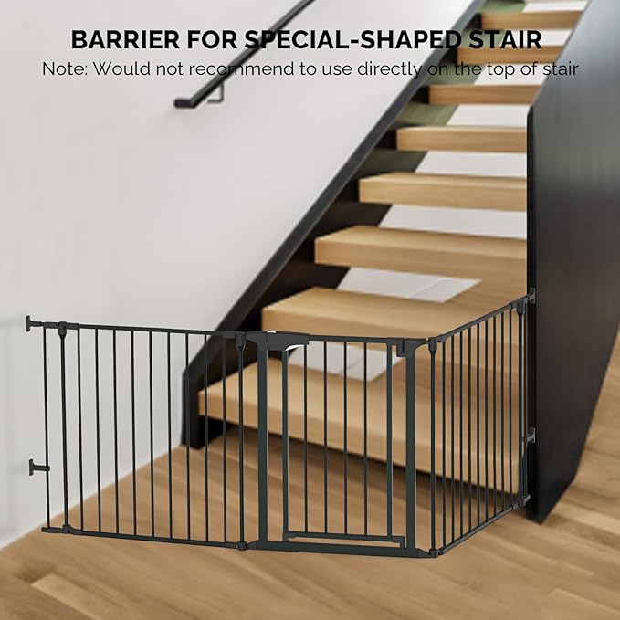 Bonnlo Baby Safety Gate, 82-Inch Configurable Walk-Through Fence - Image 2