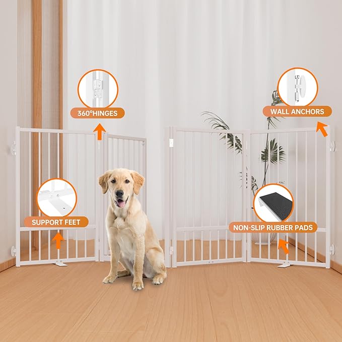 Full Metal Freestanding Dog Gate - Image 5