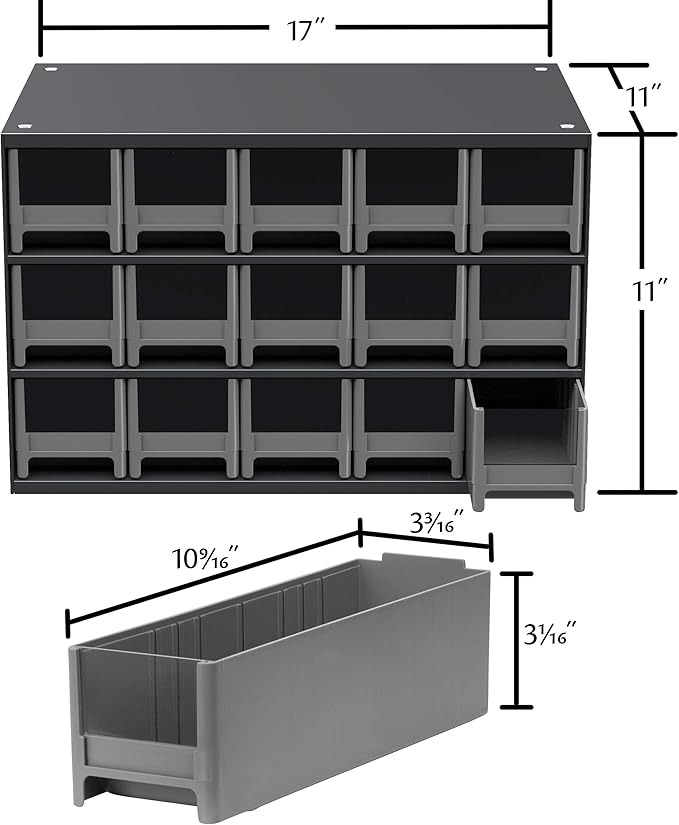 Akro-Mils Steel Garage Storage Cabinet, Small Parts Organizer Metal Cabinet - Image 2